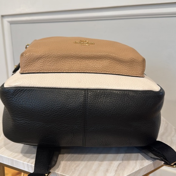 Coach Colorblock Charlie Pebbled Leather Backpack - Picture 8 of 17
